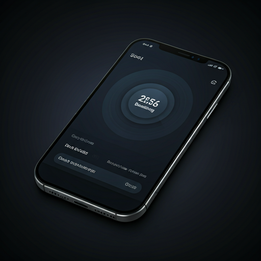 Mobile application interface on smartphone